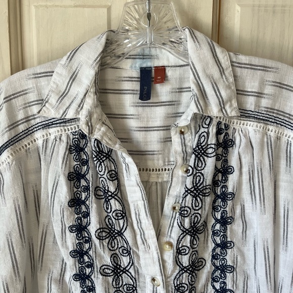 Anthropologie Pilcro embroidered surf shirt XS - Picture 2 of 7